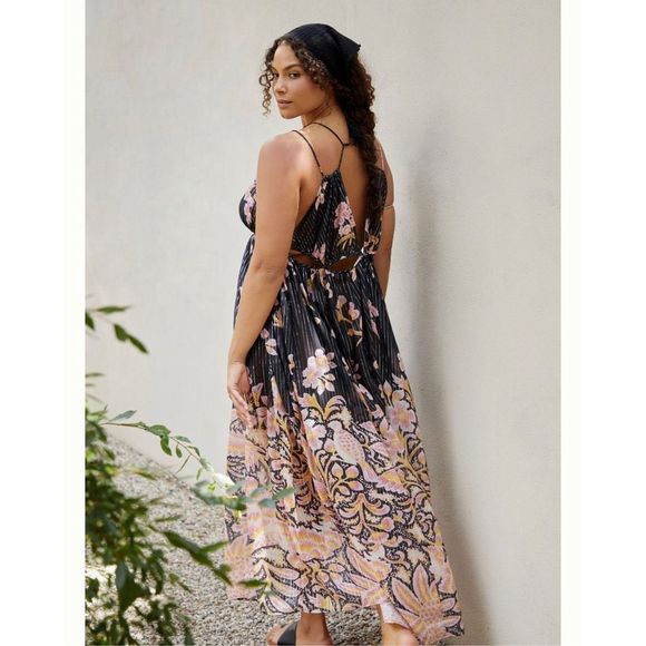 Anthropologie Cutout Floral Maxi Dress - Picture 7 of 7